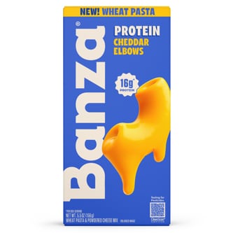 Banza Protein Wheat Pasta, Mac And Cheese, Cheddar Elbows