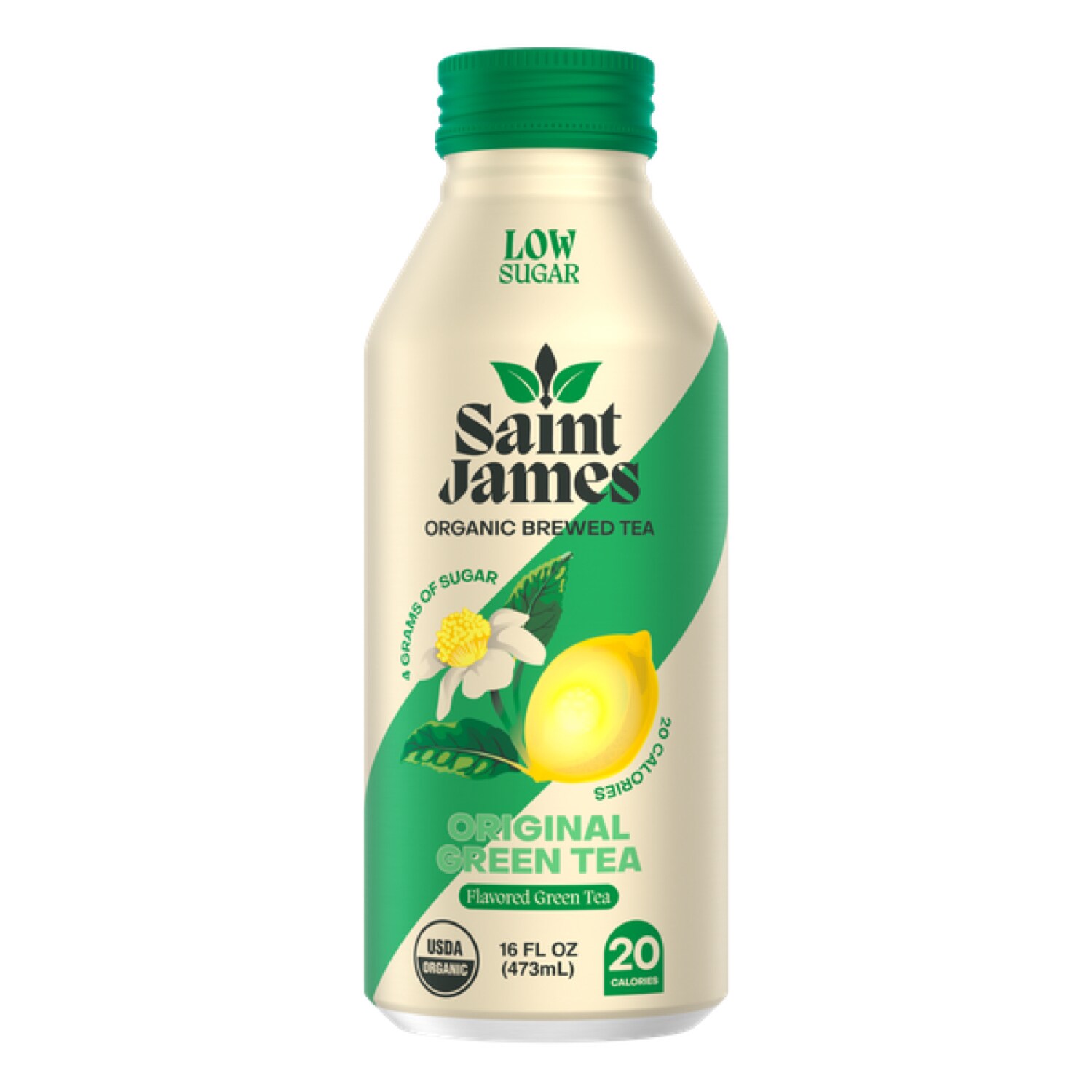 Saint James Organic Tea, Original, Aluminum Bottle 