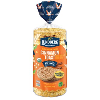 Lundberg Organic Brown Rice Cakes, Cinnamon Toast