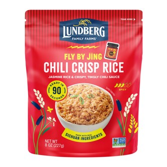 Lundberg Fly By Jing, Chili Crisp Jasmine Rice, Tingly Chili Sauce