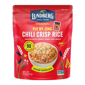 Lundberg Fly By Jing, Chili Crisp Jasmine Rice, Tingly Chili Sauce