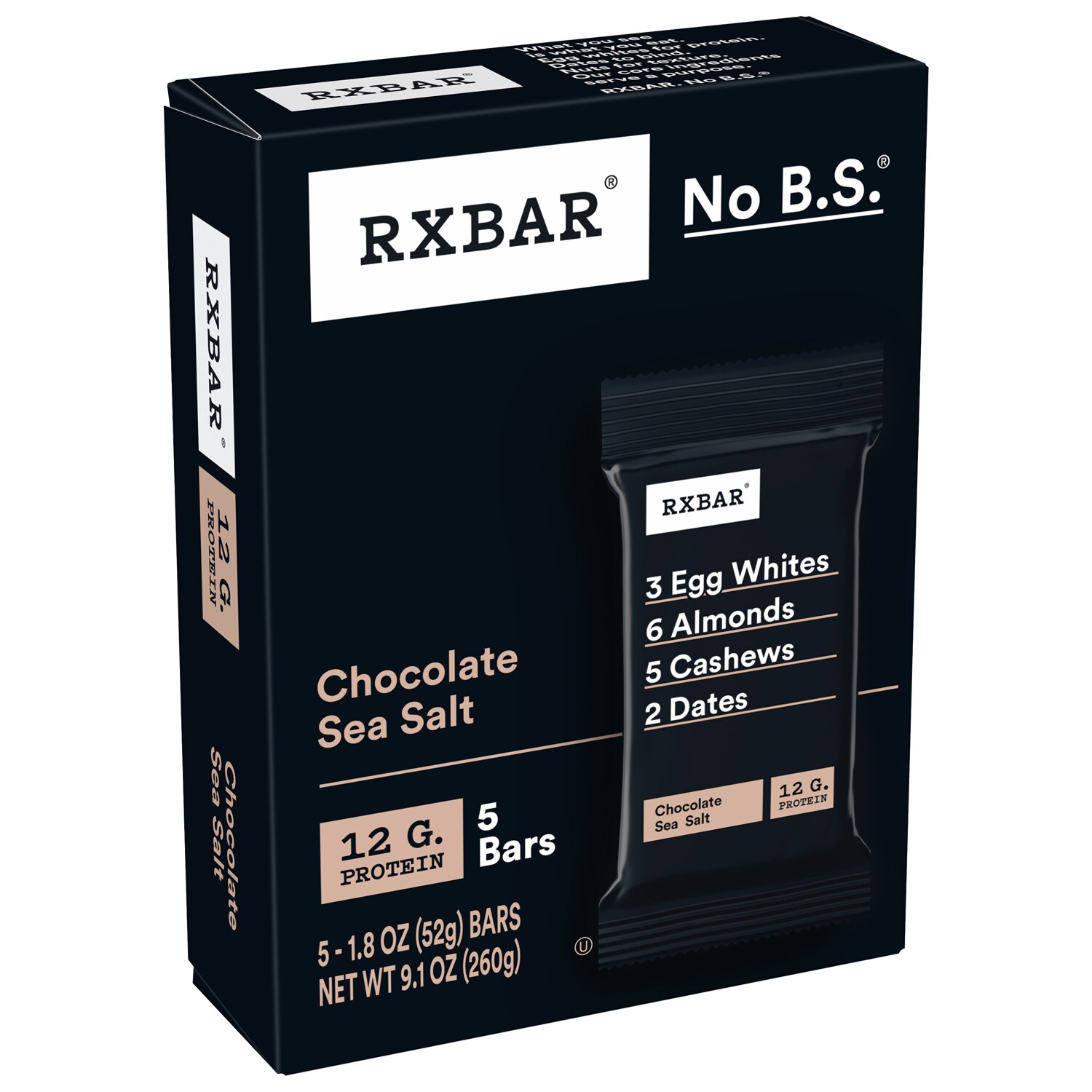 Rxbar Protein Bars, Chocolate Sea Salt