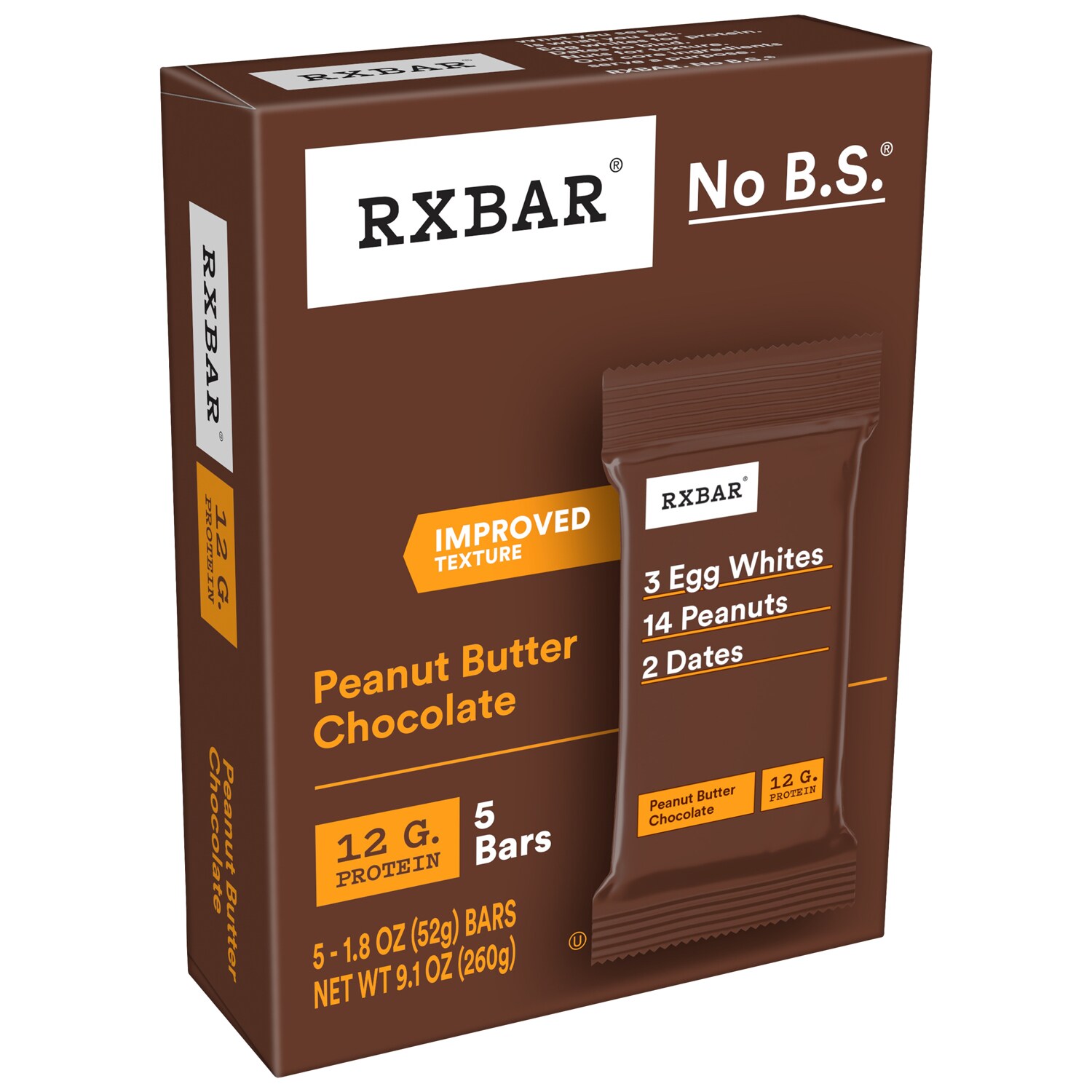 Rxbar Protein Bars, Peanut Butter Chocolate
