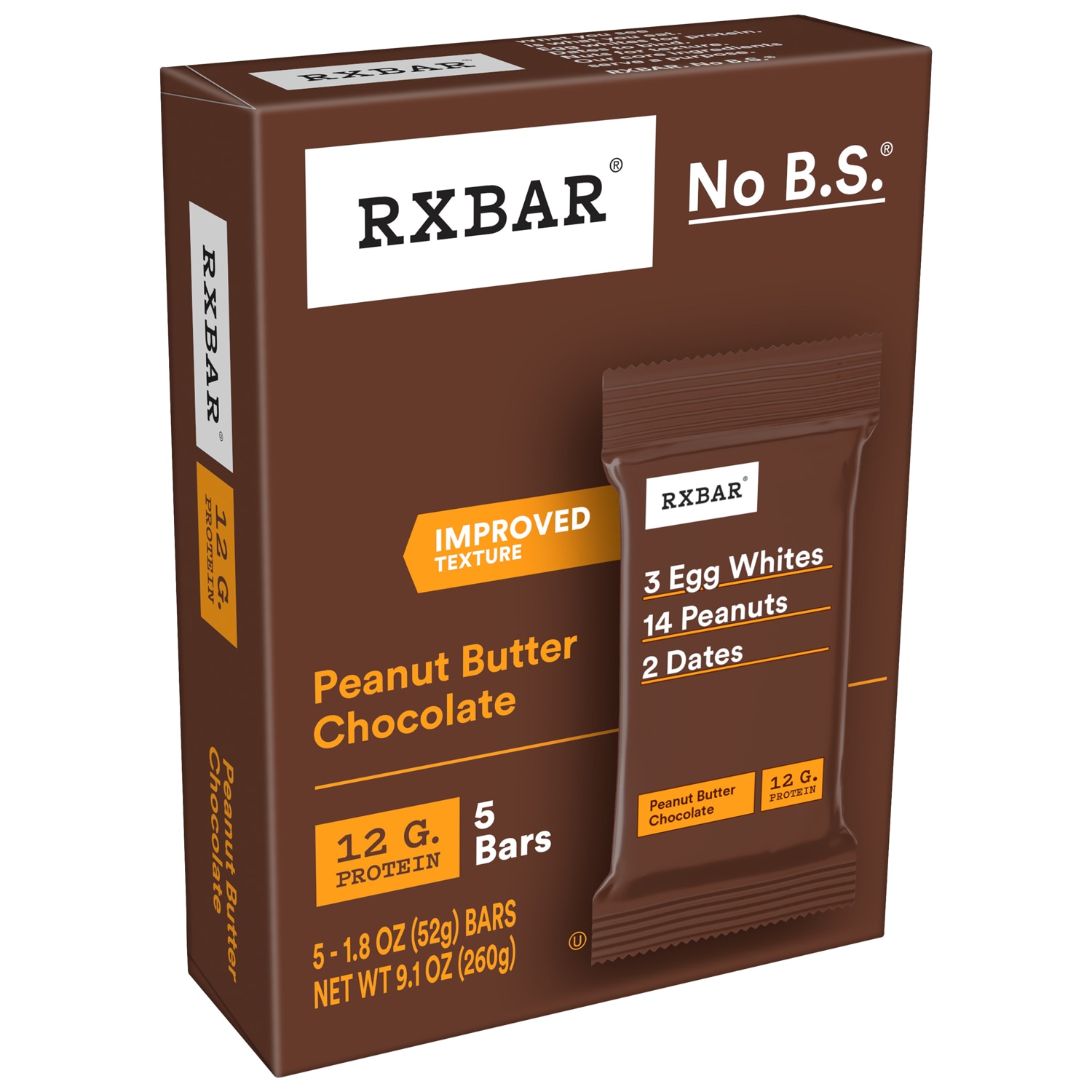 Rxbar Protein Bars, Peanut Butter Chocolate