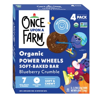 Once Upon A Farm Organic Power Wheels Soft-Baked Bar, Blueberry Crumble