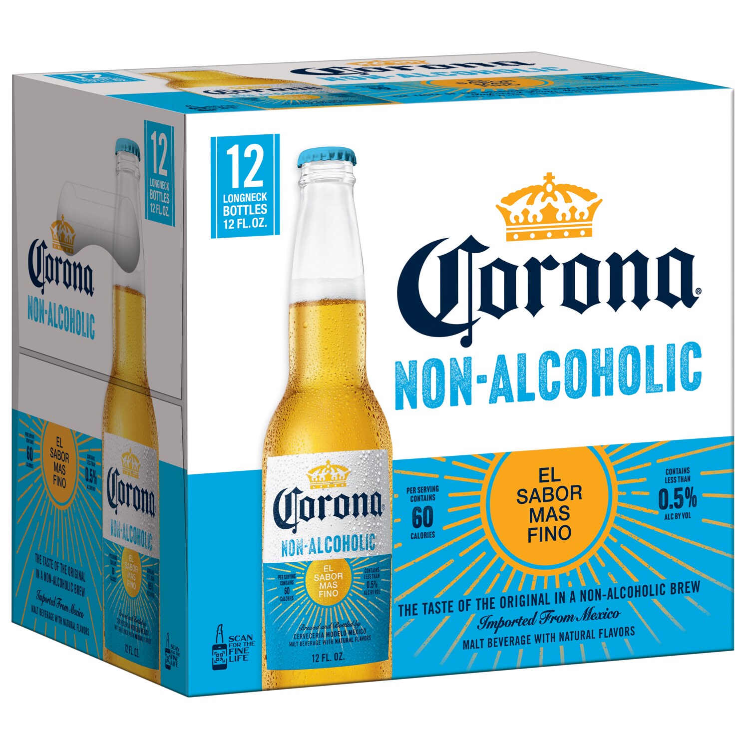 Corona Non-Alcoholic Beer, Glass Bottles