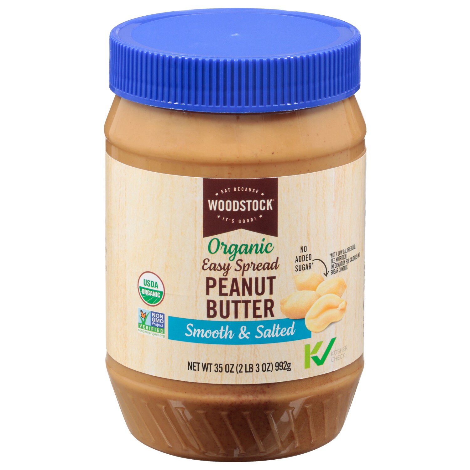 Woodstock Organic Easy Spread Peanut Butter, Smooth & Salted