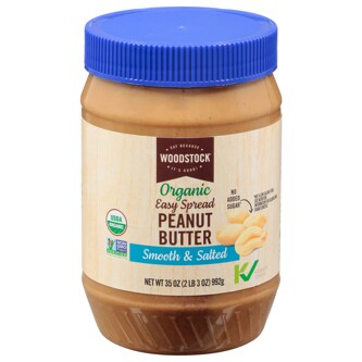 Woodstock Organic Easy Spread Peanut Butter, Smooth & Salted