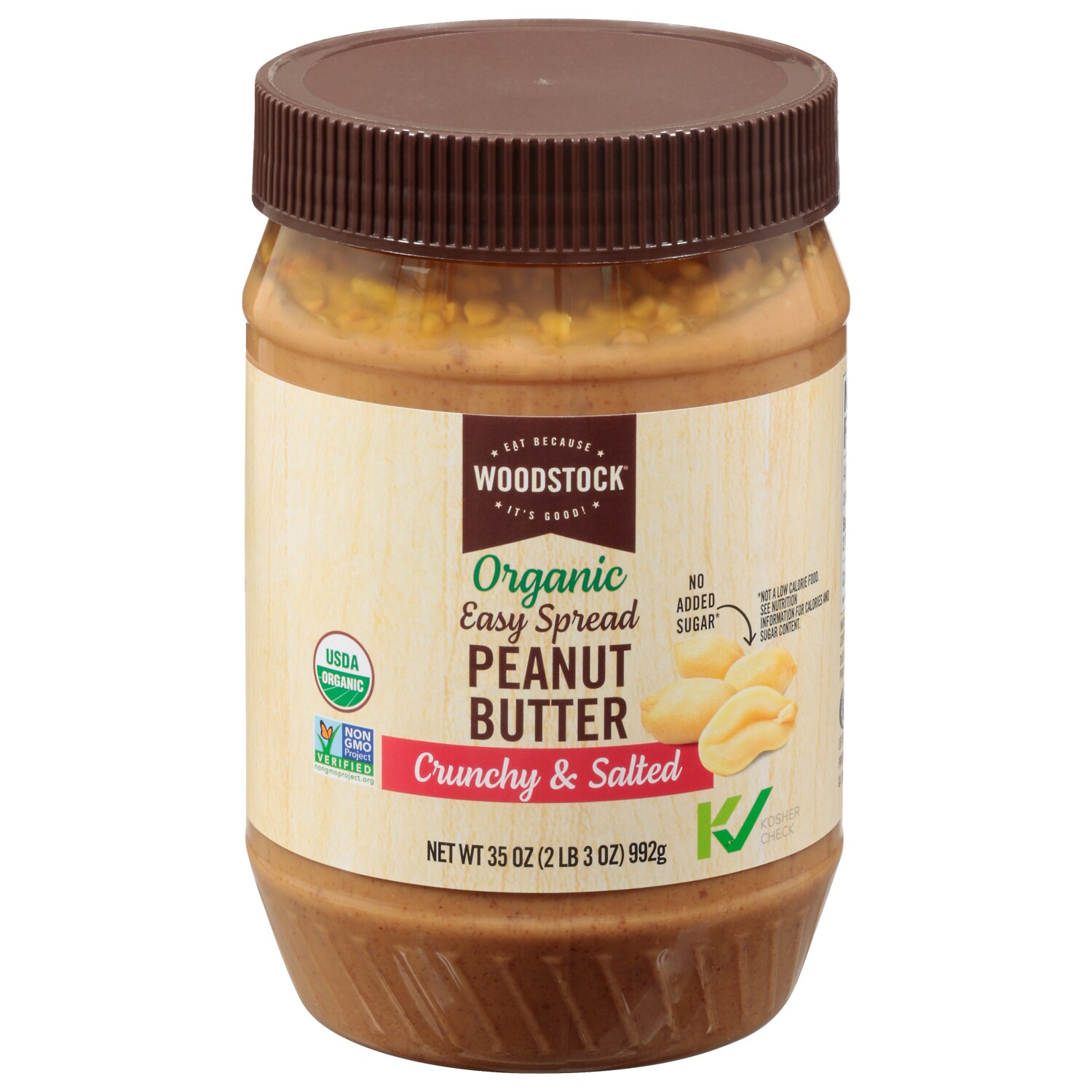 Woodstock Organic Easy Spread Peanut Butter, Crunchy & Salted