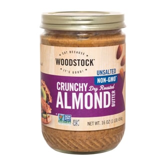 Woodstock Non-GMO Crunchy Unsalted Almond Butter