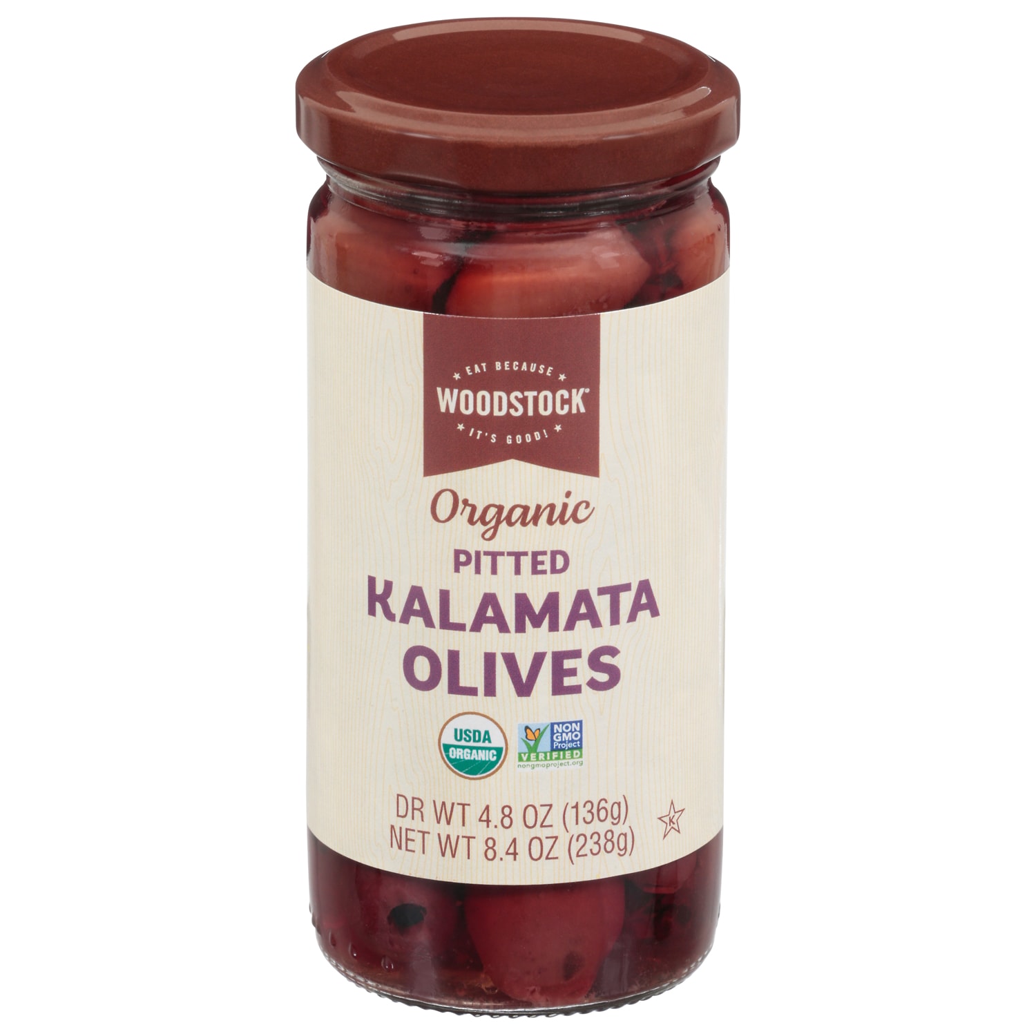Woodstock Organic Pitted Kalamata Olives
