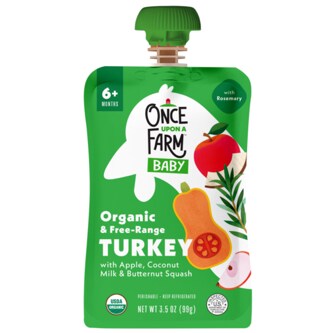 Once Upon a Farm Organic and free-range Turkey Apple Coconut Milk Butternut Squash Baby Food Pouch