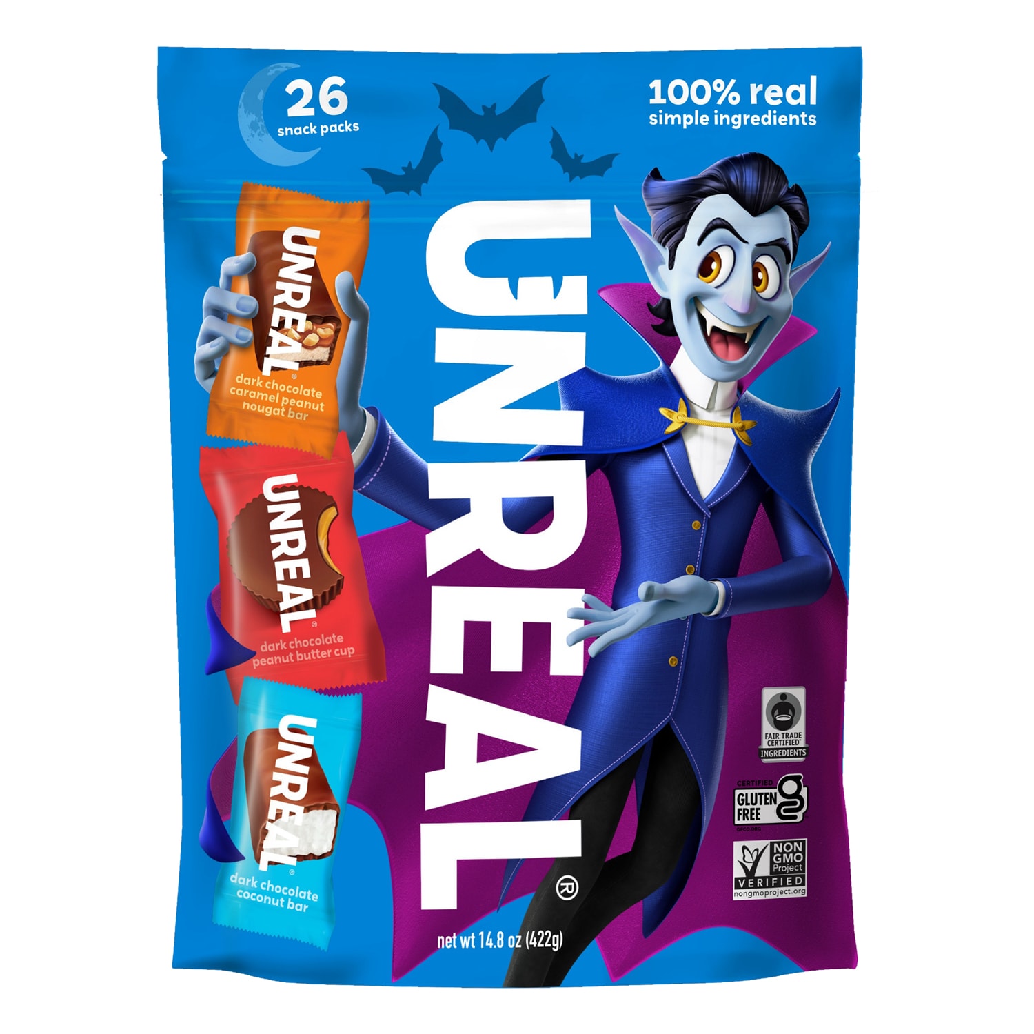 Unreal Halloween Dark Chocolate, Variety Pack