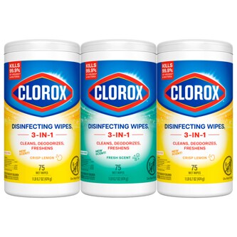 Clorox Disinfecting Cleaning Wipes, Bleach Free, Variety Pack