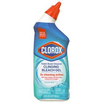 Clorox Toilet Bowl Cleaner Clinging Bleach Gel, Ocean Mist