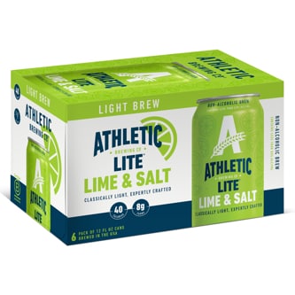 Athletic Brewing Co. Lite Lime & Salt Non-Alcoholic Light Brew, Cans