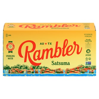 Rambler Sparkling Mineral Water, Satsuma, Cans