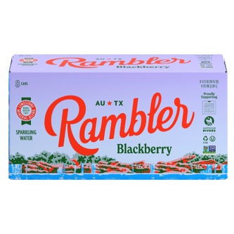 Rambler Sparkling Mineral Water, Blackberry, Cans