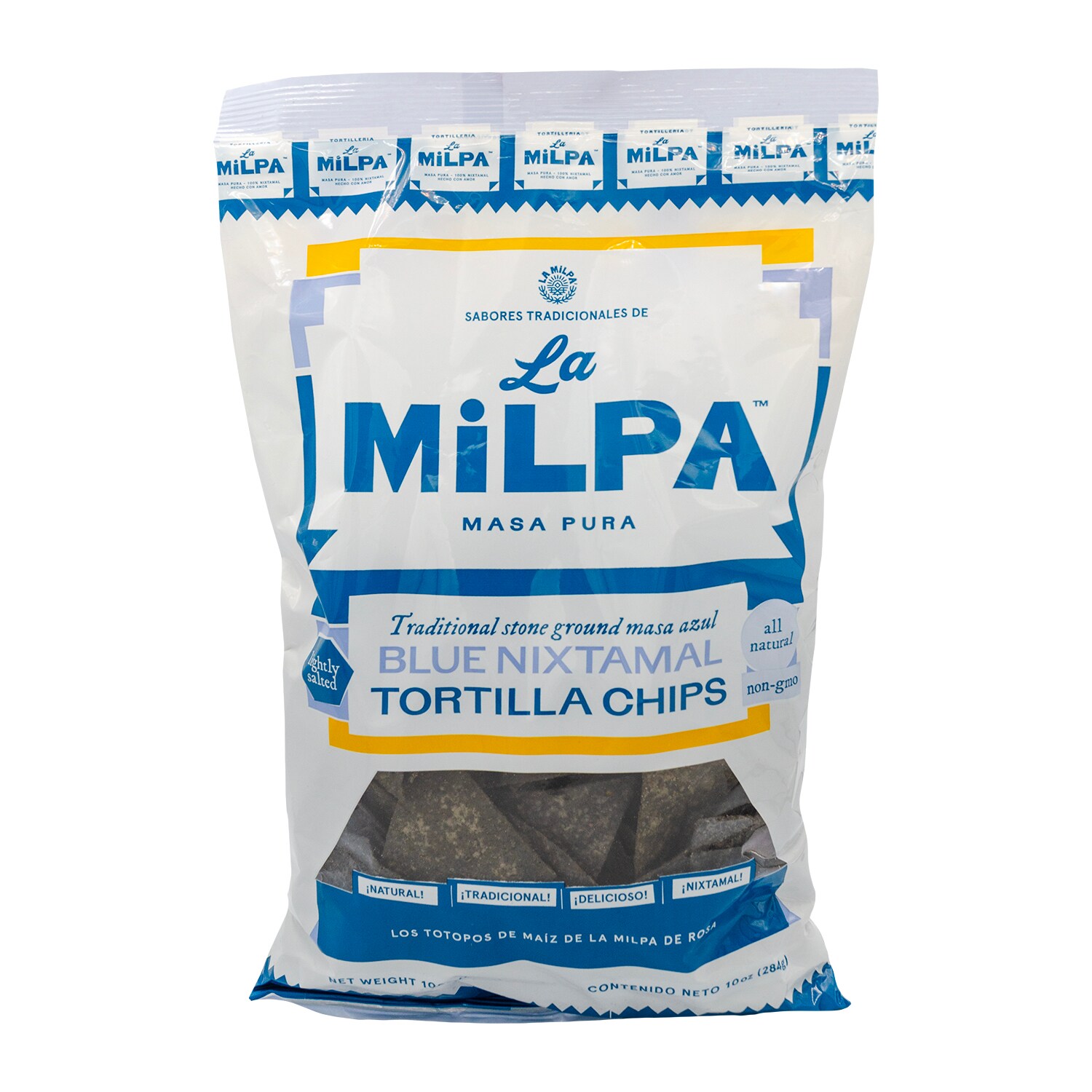 La Milpa De Rosa Masa Pura Blue Nixtamal Tortilla Chips