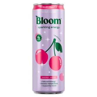 Bloom Sparkling Energy Drink, Shirley Temple, Can