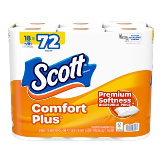 Scott Comfort Plus 1-Ply Bathroom Tissue, Mega Rolls