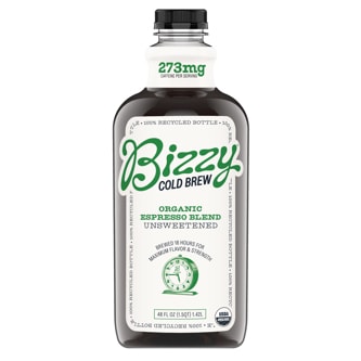 Bizzy Organic Cold Brew, Unsweetened, Espresso Blend, Bottle