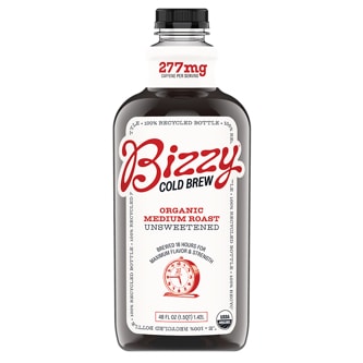 Bizzy Organic Cold Brew, Unsweetened, Medium Roast, Bottle