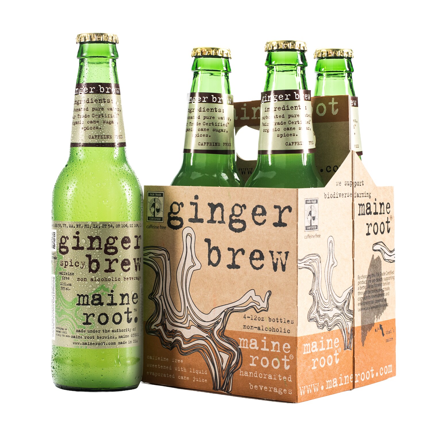 Maine Root Ginger Brew, Bottles