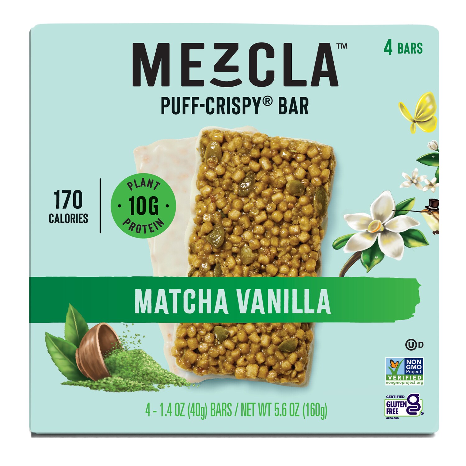 Mezcla Puff-Crispy Bar, Matcha Vanilla