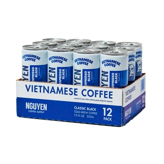 Nguyen Coffee Supply Vietnamese Cold Brew Coffee, Classic Black, Cans