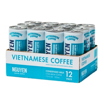 Nguyen Coffee Supply Vietnamese Cold Brew Coffee, Condensed Milk, Cans