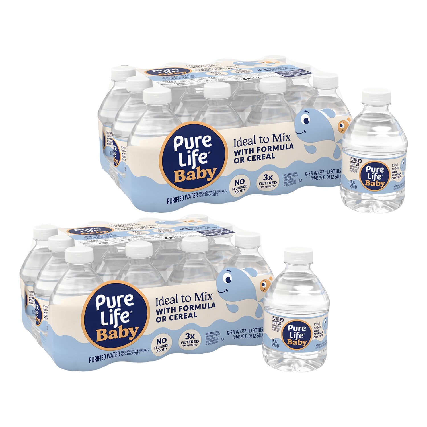 Pure Life Baby Purified Water, Plastic Bottles, Case