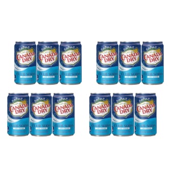 Canada Dry Low Sodium Club Soda, Mini Cans, Case