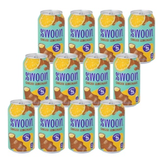 Swoon Zero Sugar Ginger Lemonade, Cans, Case