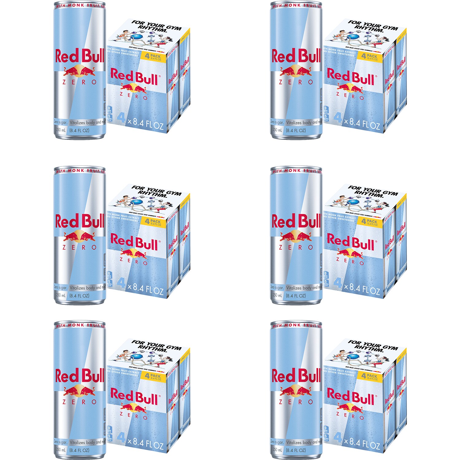 Red Bull Energy Drink, Zero Sugar, Cans, Case 