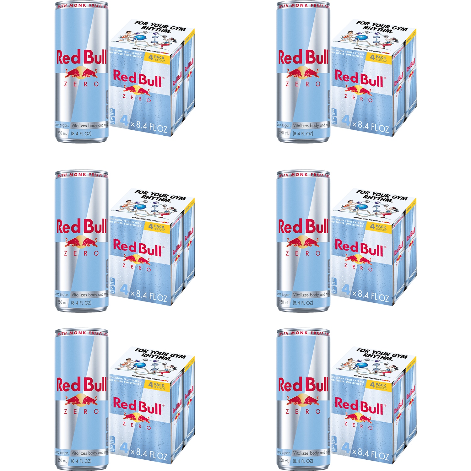 Red Bull Energy Drink, Zero Sugar, Cans, Case 