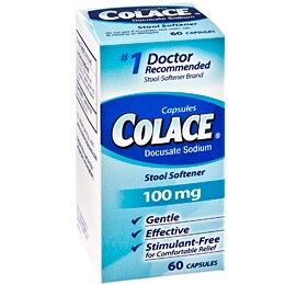 Colace Stool Softener Capsules, 100mg