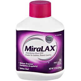 Miralax Powdered Laxative Solution, 30 Doses