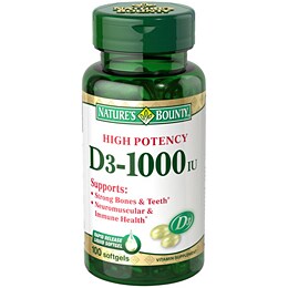 Nature's Bounty Vitamin D3-1000 IU Softgels