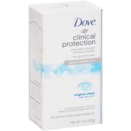 Dove Clinical Protection Solid Antiperspirant and Deodorant, Original Clean