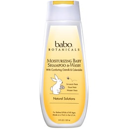 Babo Botanicals Moisturizing Baby Shampoo and Wash with Comforting Oatmilk and Calendula