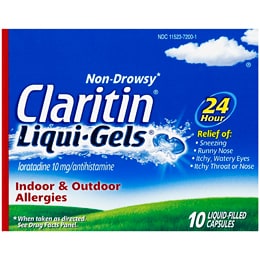 Claritin 24-Hour Indoor and Outdoor Allergies Liqui-Gels