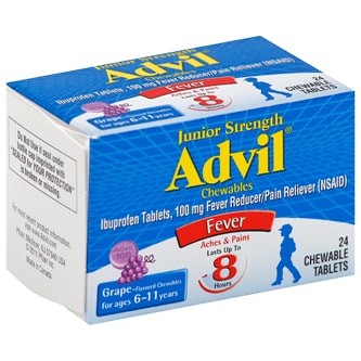 Advil Junior Strength Ibuprofen Fever Reducer Chewables, 100mg