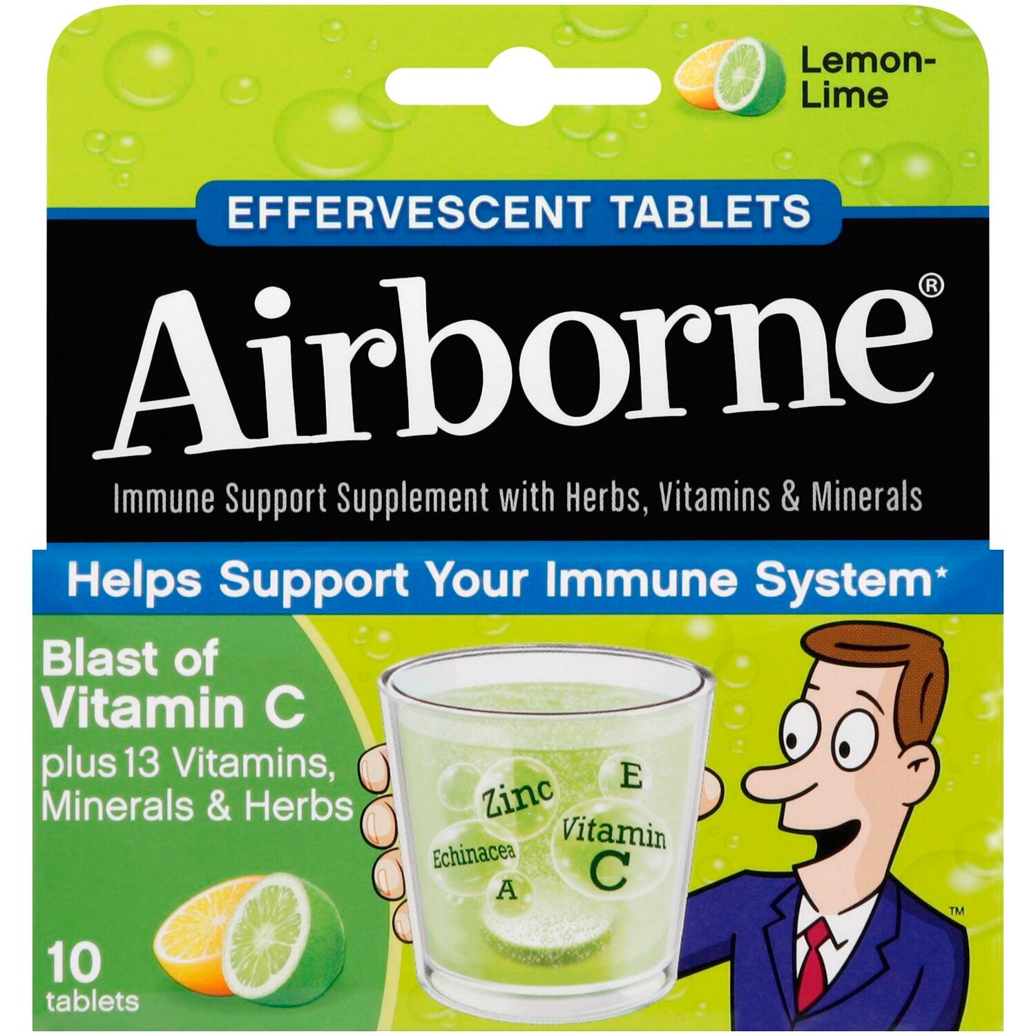 Airborne Effervescent Health Formula, Lemon Lime