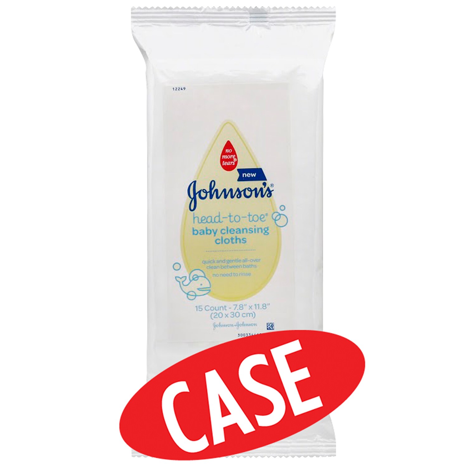 Johnson's Head-to-Toe Baby Cleansing Cloths, Case