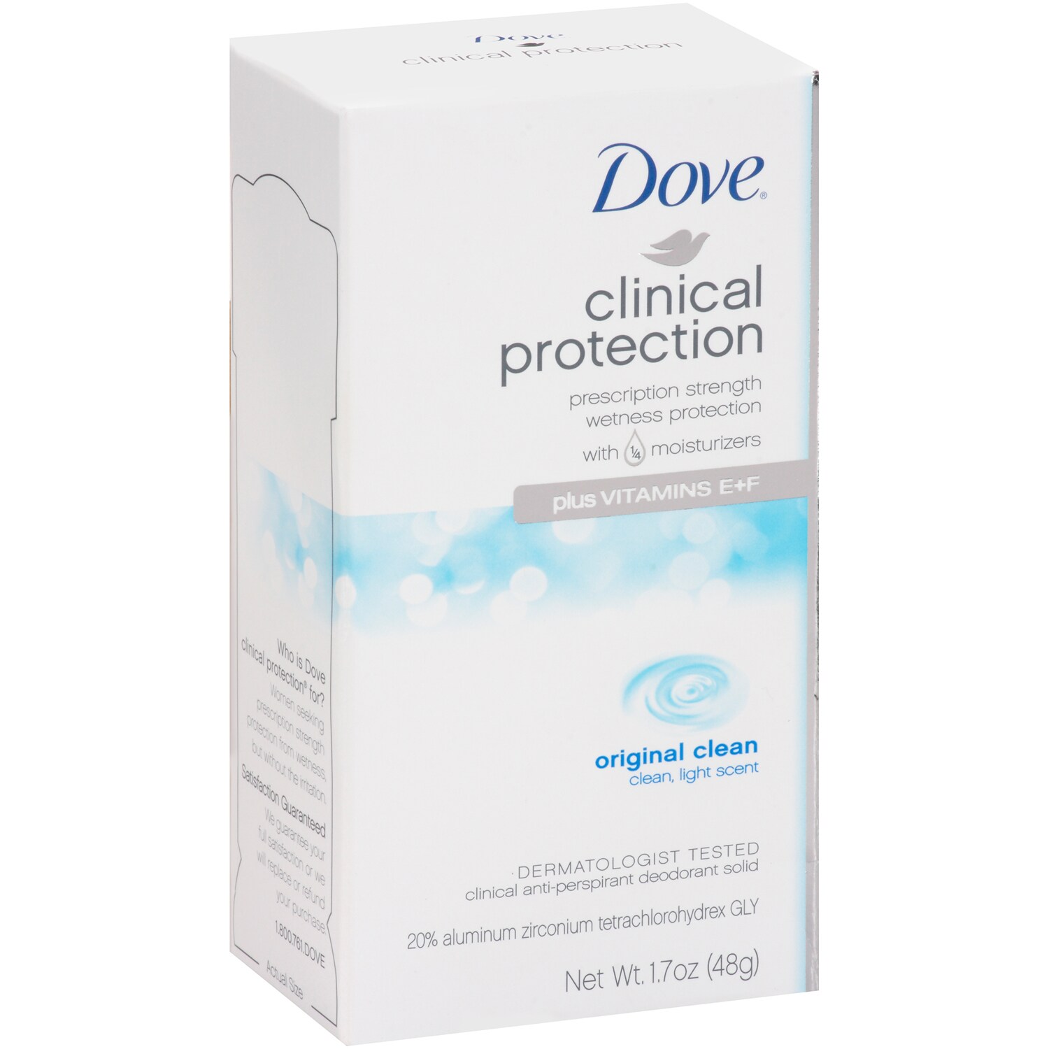 Dove Clinical Protection Solid Antiperspirant and Deodorant, Original Clean