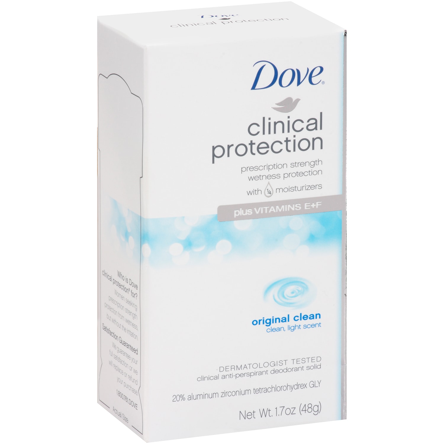 Dove Clinical Protection Solid Antiperspirant and Deodorant, Original Clean