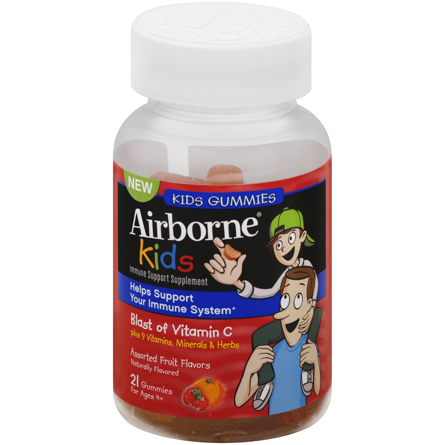 Airborne Immune Support Supplement With Vitamin C, Assorted Fruit Gummies for Kids