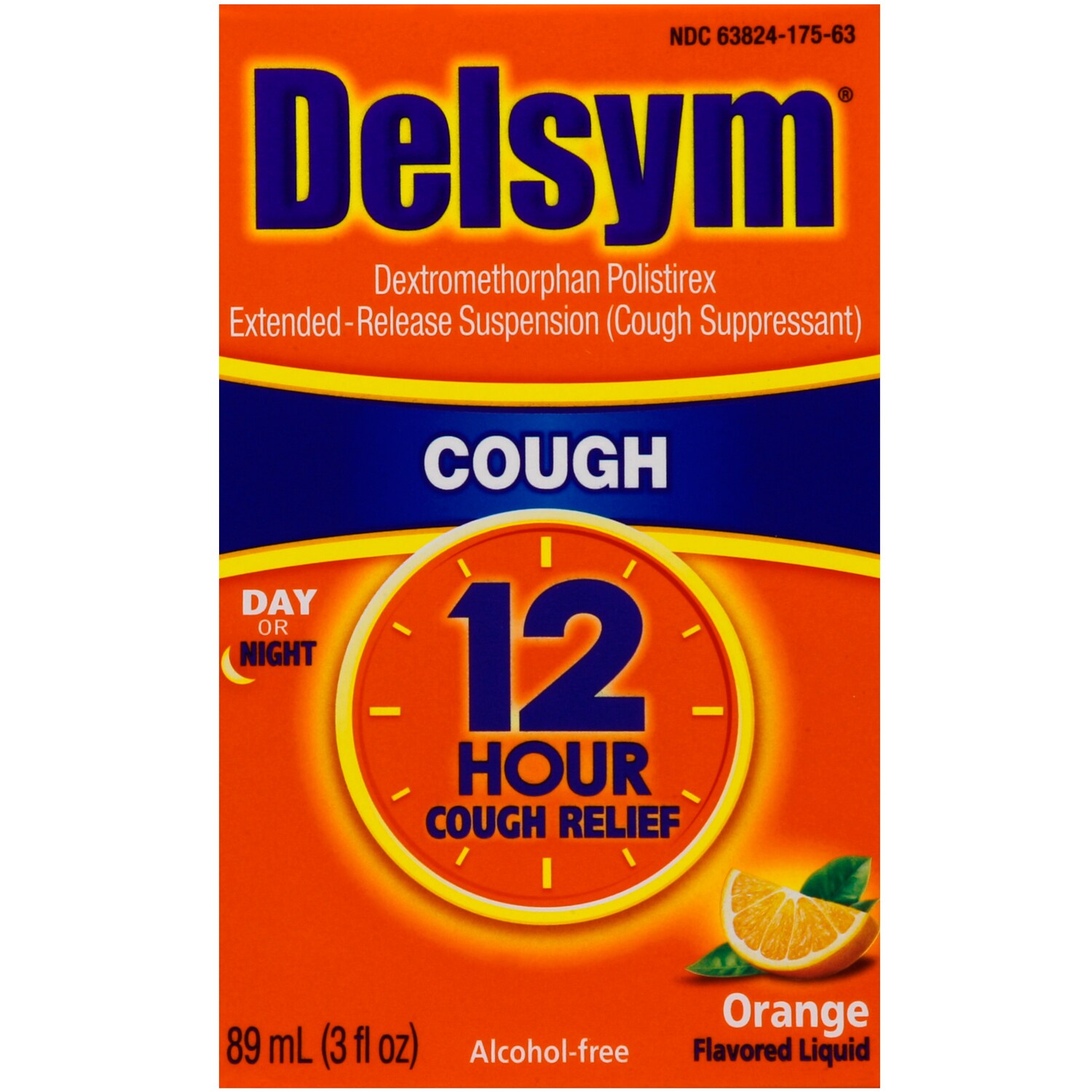 Delsym 12-Hour Cough Relief, Orange Flavored Liquid
