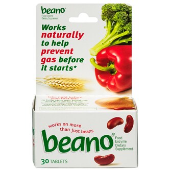 Beano Food Enzyme Dietary Supplement Tablets